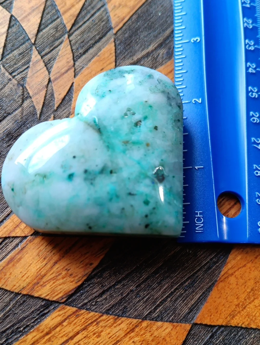 Polished Heart Phoenix Stone Crystal